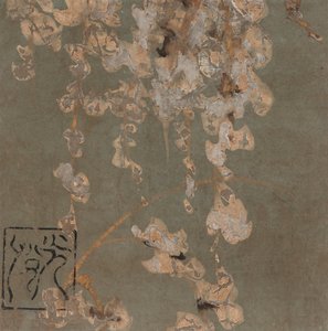 Wisteria çiçekleri, Edo dönemi, 17. yüzyılın başları.