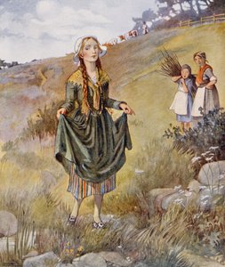 Böylece Inger, Hans Christian Andersen (1805-75) 1920 (kağıt üzerine suluboya) tarafından 