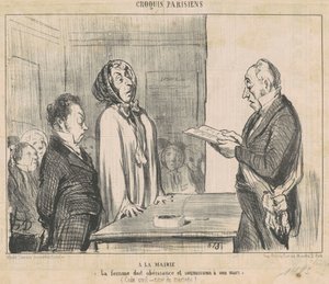 Belediye başkanında... by Honoré Daumier