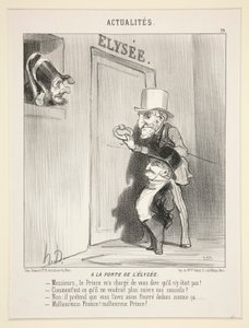 kapısında by Honoré Daumier