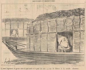 Kiralık, erkek çocuk konaklaması arasında ... by Honoré Daumier