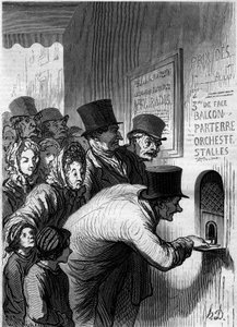 Bir tiyatro penceresi. Honore Daumier