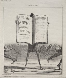 Gerçekler (No. 41): Seçmenler, kollarımda!... by Honoré Daumier