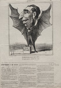 Gerçekler (No. 62): Ben bir kuşum, kanatlarıma bak.. by Honoré Daumier