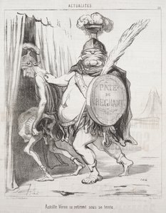 Gerçekler: Akhilleus Çadırına Çekiliyor by Honoré Daumier