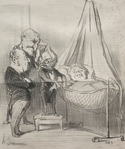 Gerçekler: Kesinlikle, o çok hasta!..., 1851. by Honoré Daumier