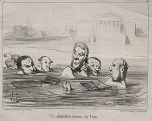 Gerçekler No. 120: Bir Bakan suya döner, 1851. by Honoré Daumier