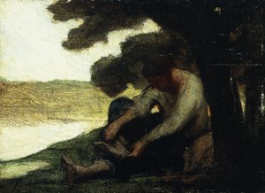 Yüzmeden Sonra; Apres le Bain, 1846 dolayları by Honoré Daumier