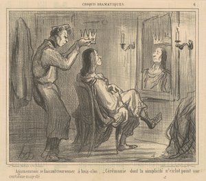 Agamemnon kapalı kapılar ardında taç giyiyor by Honoré Daumier