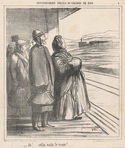 Ah! Sonunda tren geldi! ... by Honoré Daumier