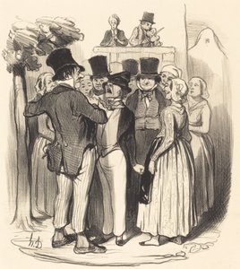 Ah! Gringalet d'Paris... dans etmeye geleceksin... by Honoré Daumier