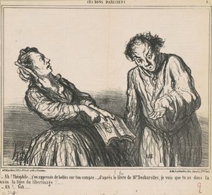 Ah! Theophile ... Bazı güzel şeyler öğrendim ... by Honoré Daumier