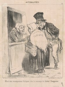 Siyasi bilgilere gidiyor... by Honoré Daumier