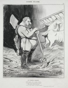 Antik Tarih, levha 26: Augeas Ahırı by Honoré Daumier