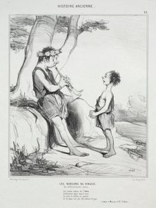 Antik Tarih, levha 48: Virgil'in Çobanları, 31 Aralık 1842. by Honoré Daumier