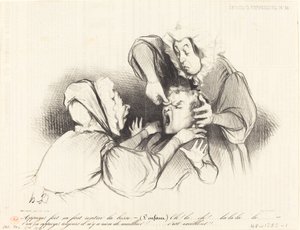 Sert basın, yumruğun içeri girmesini sağlar... by Honoré Daumier