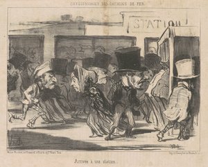Bir istasyona varış by Honoré Daumier