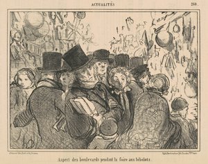 Curio fuarı sırasında bulvarların görünümü by Honoré Daumier