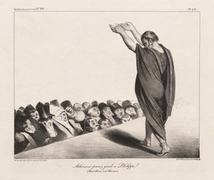 Atinalılar Phillip'e Dikkat! (Demosthenes Atinalılara) by Honoré Daumier