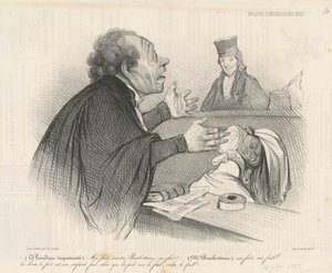 Bu arada, Usta Barbotteau... by Honoré Daumier