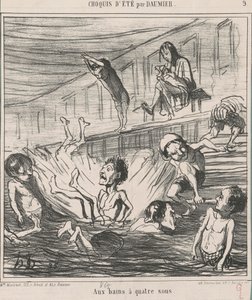 Dört kuruşluk banyolarda by Honoré Daumier