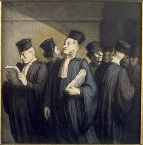 duruşmadan önce by Honoré Daumier