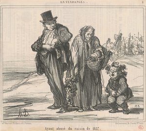 1857 üzümünü kötüye kullanmak by Honoré Daumier