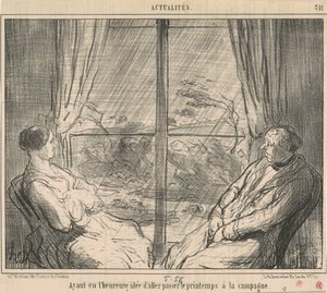 Gitme fikrine sahip olmak... by Honoré Daumier