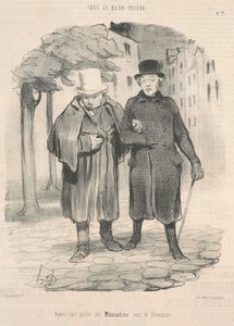 Yönetim kurulu altında muscadinlerin bir parçası olmak by Honoré Daumier