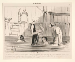 Kadın Hamamları. evet hanımefendi bu by Honoré Daumier