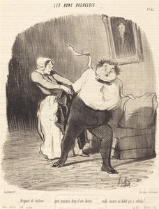 Terzi eşkıyası... bir palto daha... küçülmüş! by Honoré Daumier