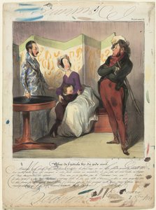Caricaturana (levha 50): Medeni Kanunun İhlali Madde 24 by Honoré Daumier