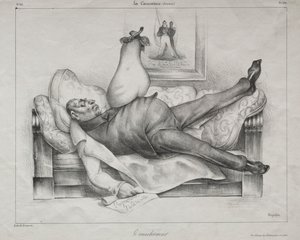 Karikatür, levha 139: Kabus, 1832. by Honoré Daumier