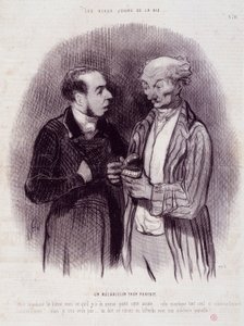 Diş cerrahları hakkında karikatür. Dizi “”Hayatın Güzel Günleri””: Bir tamirci fazla mükemmel...””. Honore DAUMIER (1808-1879) tarafından yapılan gravür. 22 Eylül “Le Charivari” gazetesinden alıntı by Honoré Daumier