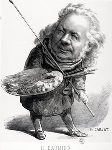Honore Daumier (1808-1879), Fransız oymacı, ressam ve heykeltıraş tarafından karikatür. Carjat gravürü (1828-1906). Karartma: 29,5x23cm. Arbaud Müzesi. by Honoré Daumier
