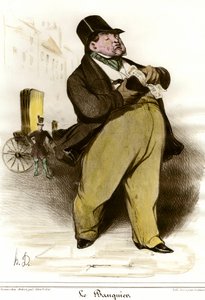 Cartoon of Banker Drawing by Honore Daumier (1808-1879) from “The Charivari”” 1835. Private collection by Honoré Daumier
