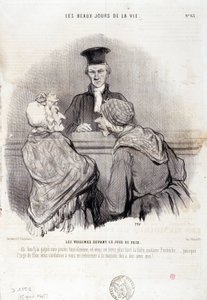 Komşuluk İlişkileri Karikatürü: “” Hayatın Güzel Günleri” dizisi: “” Barışın Adaleti Önünde Komşular...”” Honore DAUMIER (1808-1879) tarafından yapılan gravür. 15 Mayıs tarihli “Le Charivari” gazetesinden alıntı by Honoré Daumier