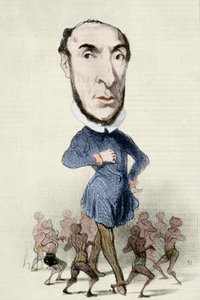 Victor Schoelcher (1804-1893) ve köleliğin kaldırılması üzerine karikatür - Honore Daumier. by Honoré Daumier