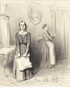 Bu Günlük çalışmamı acınası buluyor... by Honoré Daumier