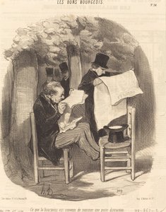 Burjuvanın kabul ettiği şeye... oyalama. by Honoré Daumier