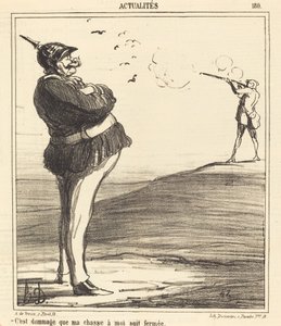 Benim için avımın kapalı olması çok yazık by Honoré Daumier