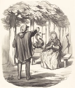 Orada mısın by Honoré Daumier