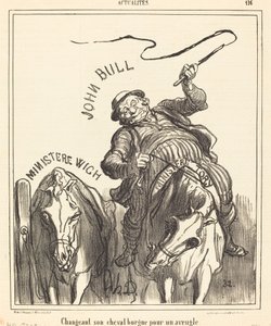 Tek gözlü atını kör olanla değiştirmek by Honoré Daumier