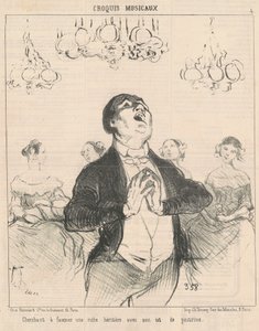 Zenginleri büyülemek isteyen... by Honoré Daumier