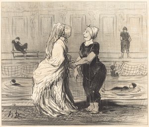 Sevgili Barones, sizi tebrik ediyorum... by Honoré Daumier