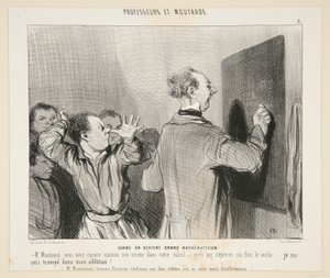 Büyük bir matematikçi olunca; Profesörler ve Hardalların 3 Numarası by Honoré Daumier