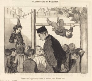 Jimnastik uzuvları nasıl çalıştırır... by Honoré Daumier