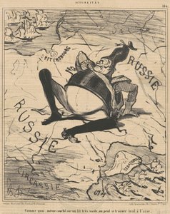 Ne gibi ... çok büyük bir yatakta,,, by Honoré Daumier