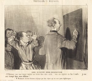 Nasıl büyük bir matematikçi olunur by Honoré Daumier