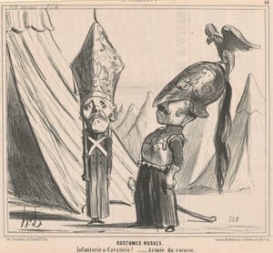 kostümler ruslar by Honoré Daumier
